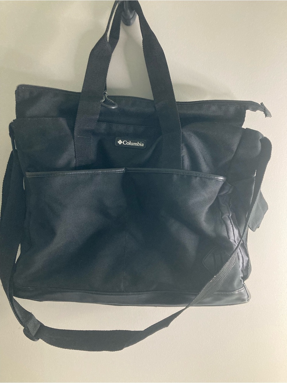 Columbia Diaper Bag Black Multiple Pockets